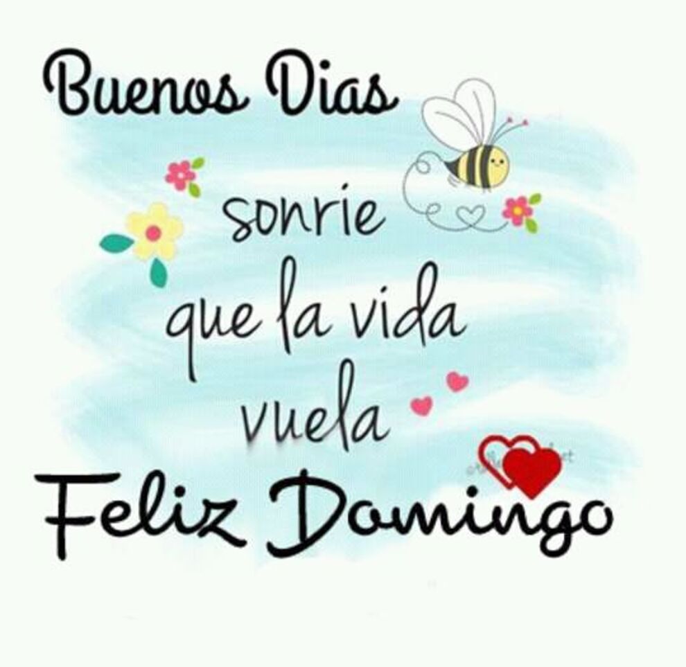 Buenos Días sonrie que la vida vuela Feliz Domingo