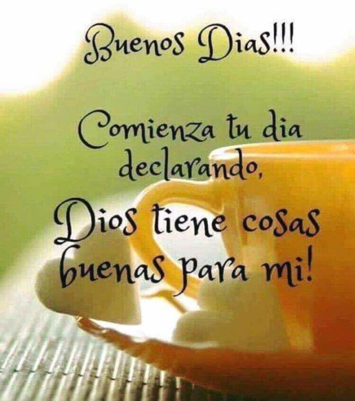 Buenos Días tarjetas para grupos 5