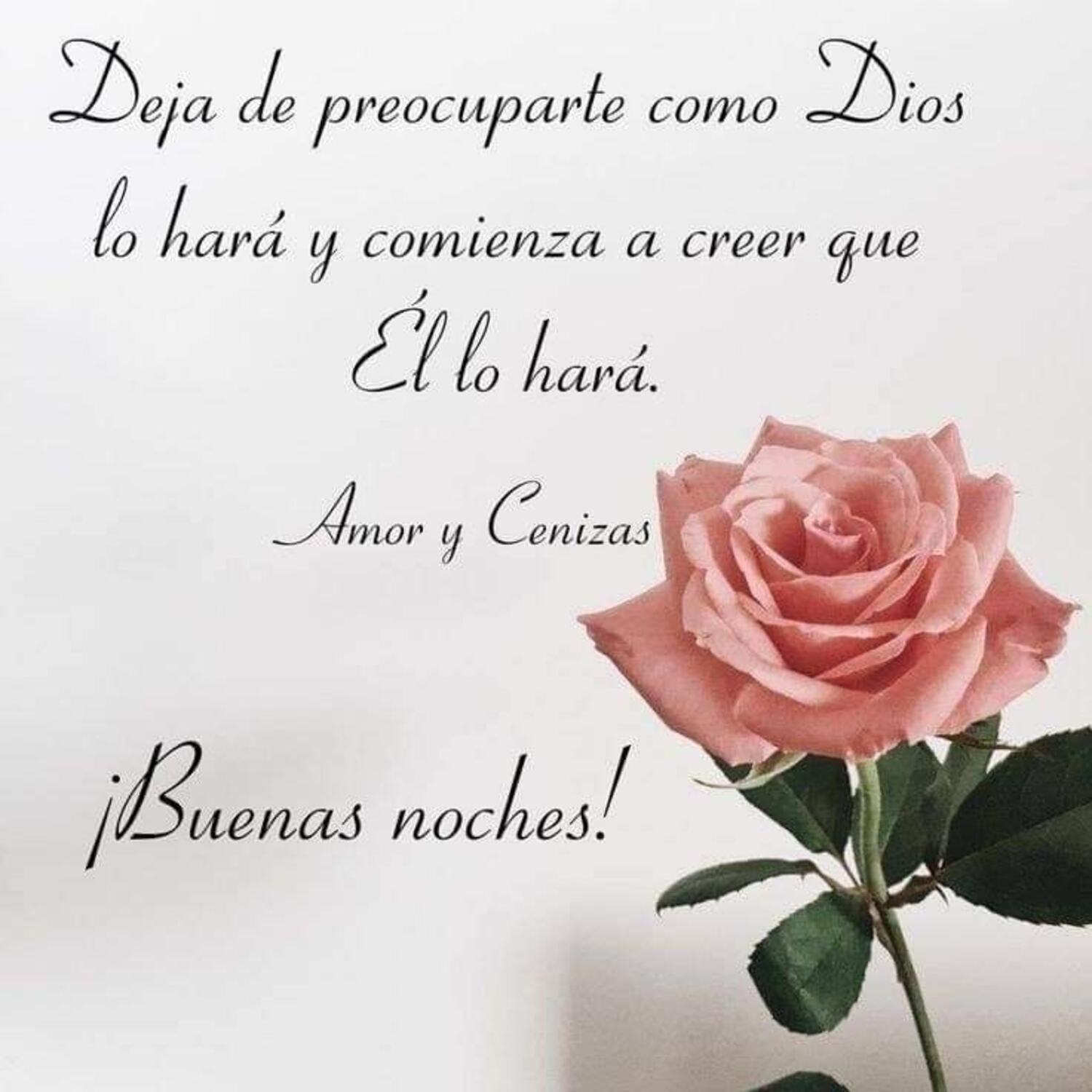 Deja de preocuparte como Dios lo hará y comienza a creer que Él lo hará Buenas noches