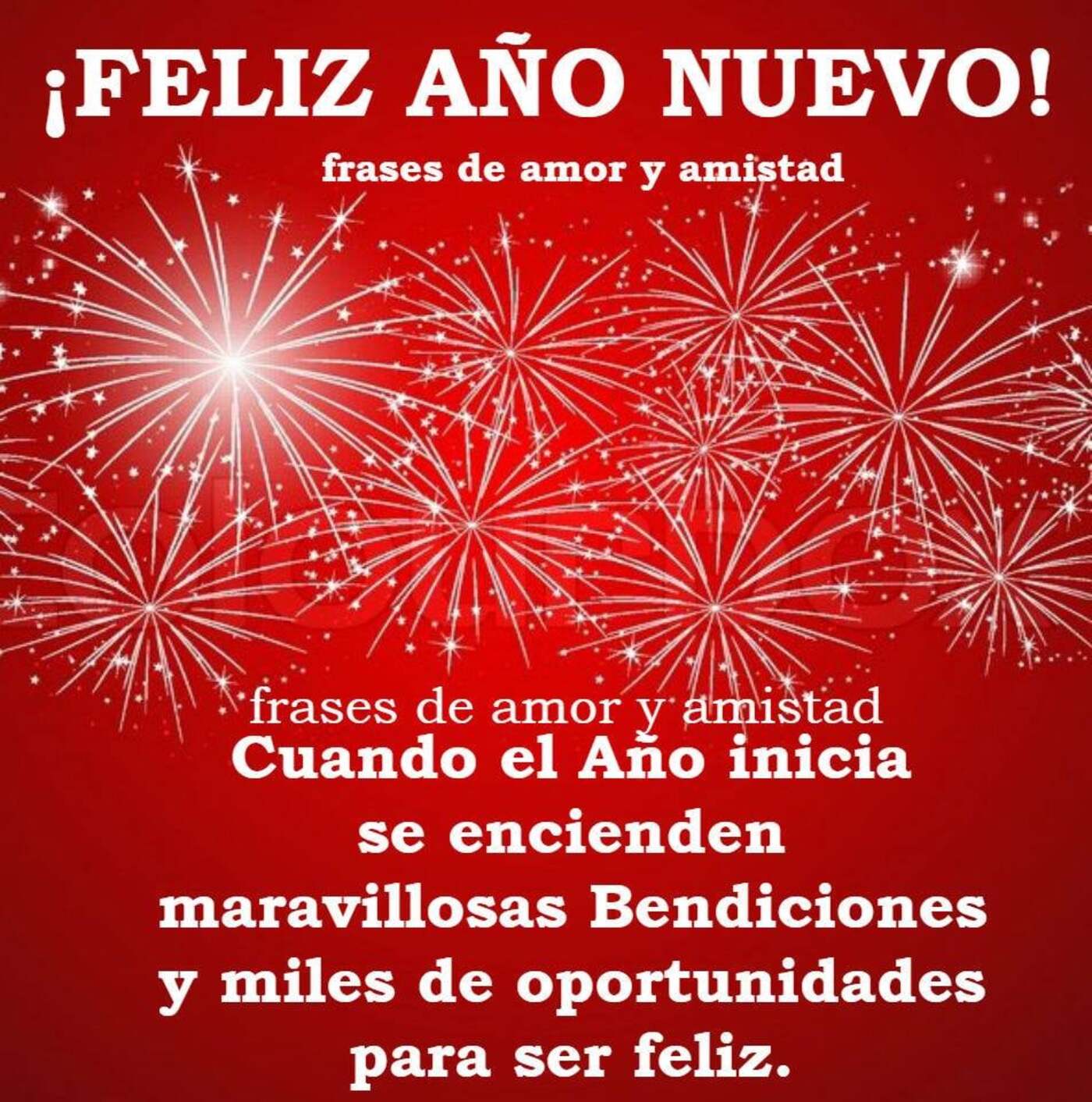 Feliz Año Nuevo cuando el Año inicia se encienden maravillosas bendiciones