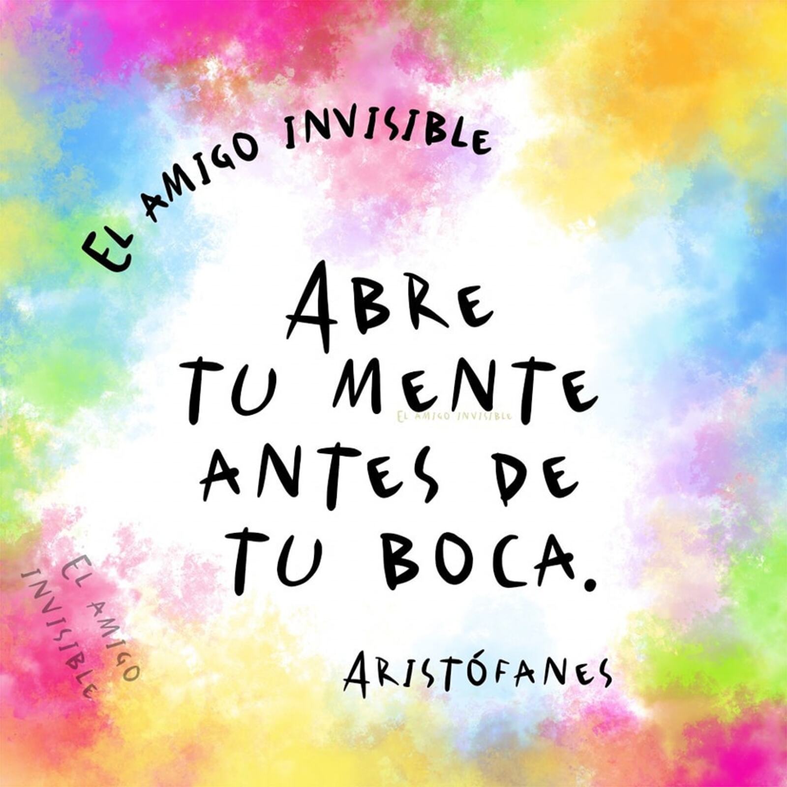 Abra tu mente antes de tu bosa Aristófanes