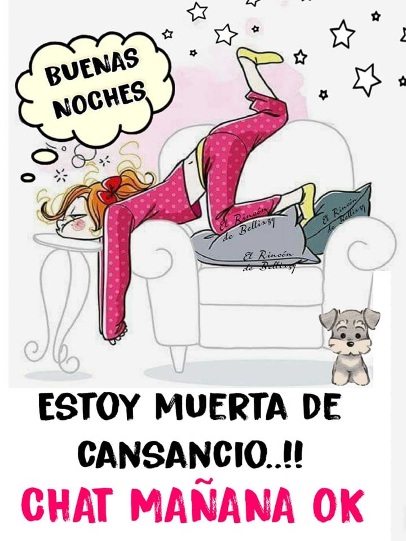 Buenas Noches estoy muerta de cansancio chat mañana ok